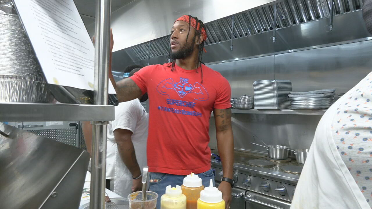 SuperChef Darnell Ferguson in kitchen
